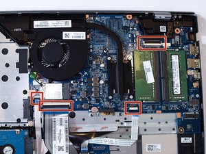 Langkah 3 — Lepaskan Kabel Ribbon dari Motherboard