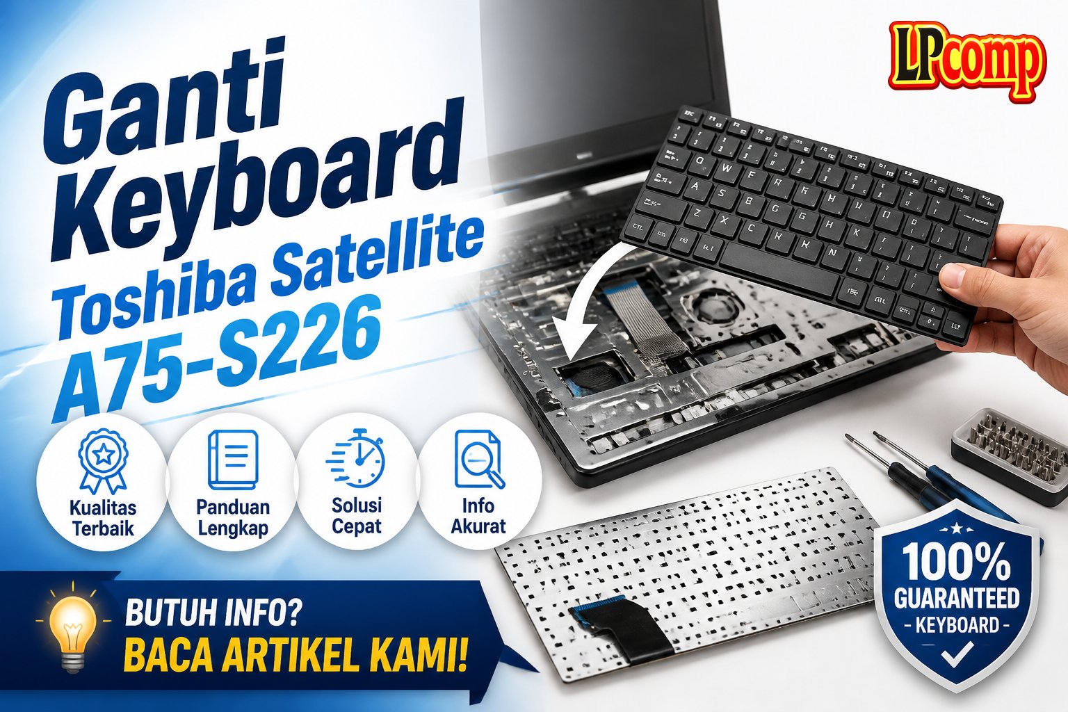 Ganti Keyboard Toshiba Satellite A75-S226