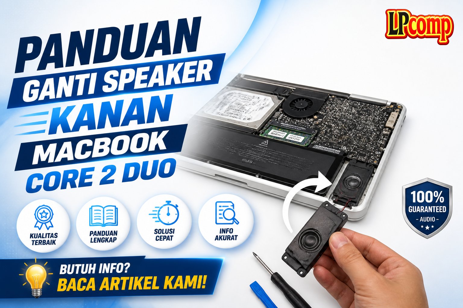 Panduan Ganti Speaker Kanan MacBook Core 2 Duo