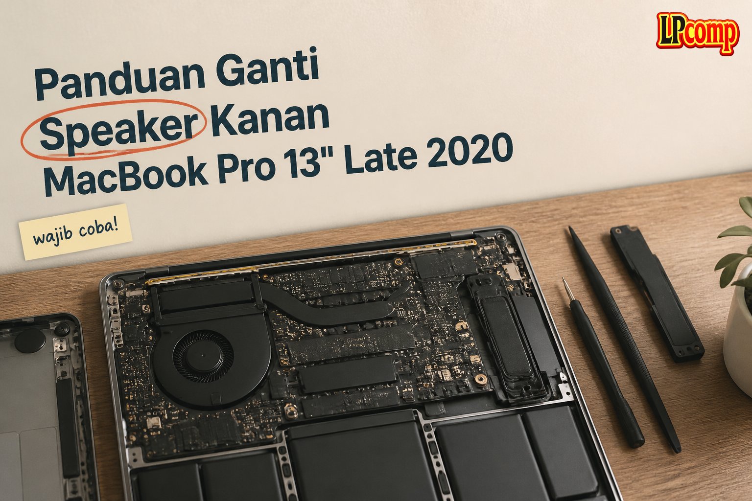 Panduan Ganti Speaker Kanan MacBook Pro 13" Late 2020