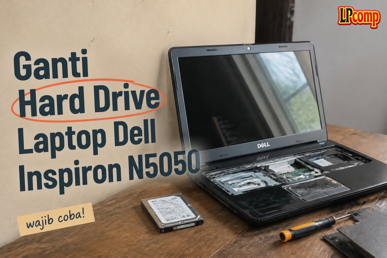 Ganti Hard Drive Laptop Dell Inspiron N5050