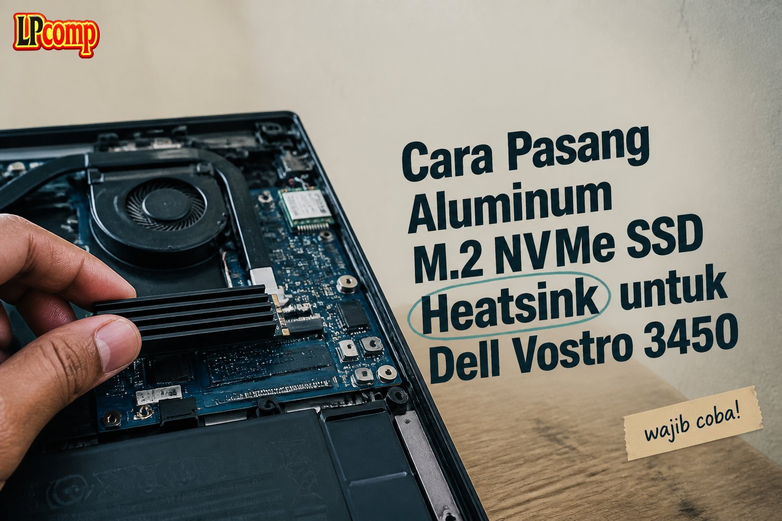 Cara Pasang Aluminum M.2 NVMe SSD Heatsink untuk Dell Vostro 3450