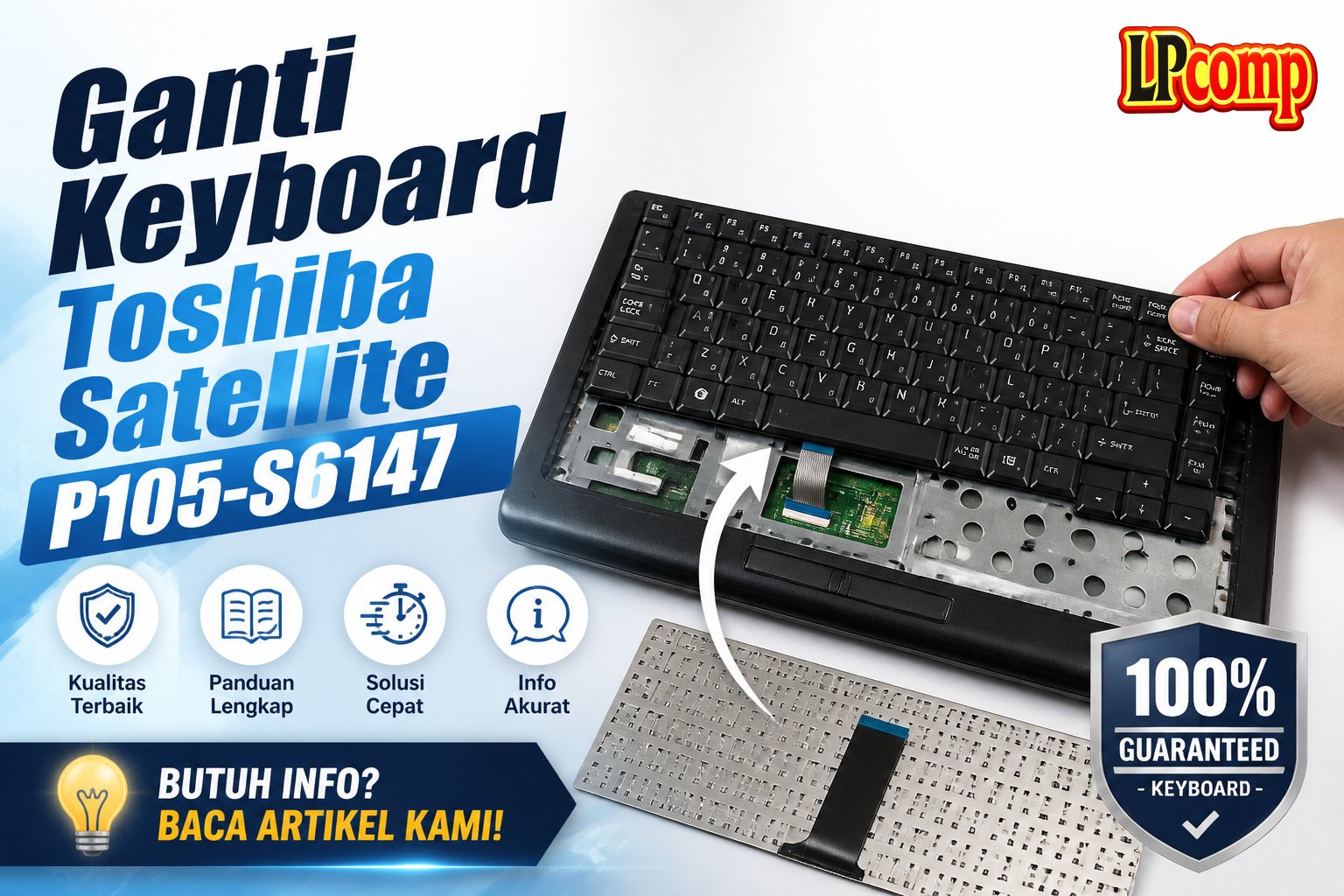 Ganti Keyboard Toshiba Satellite P105-S6147