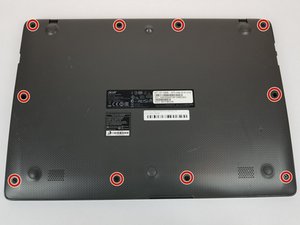 Langkah 1 — Mengeluarkan Screws dari Bagian Bawah Laptop