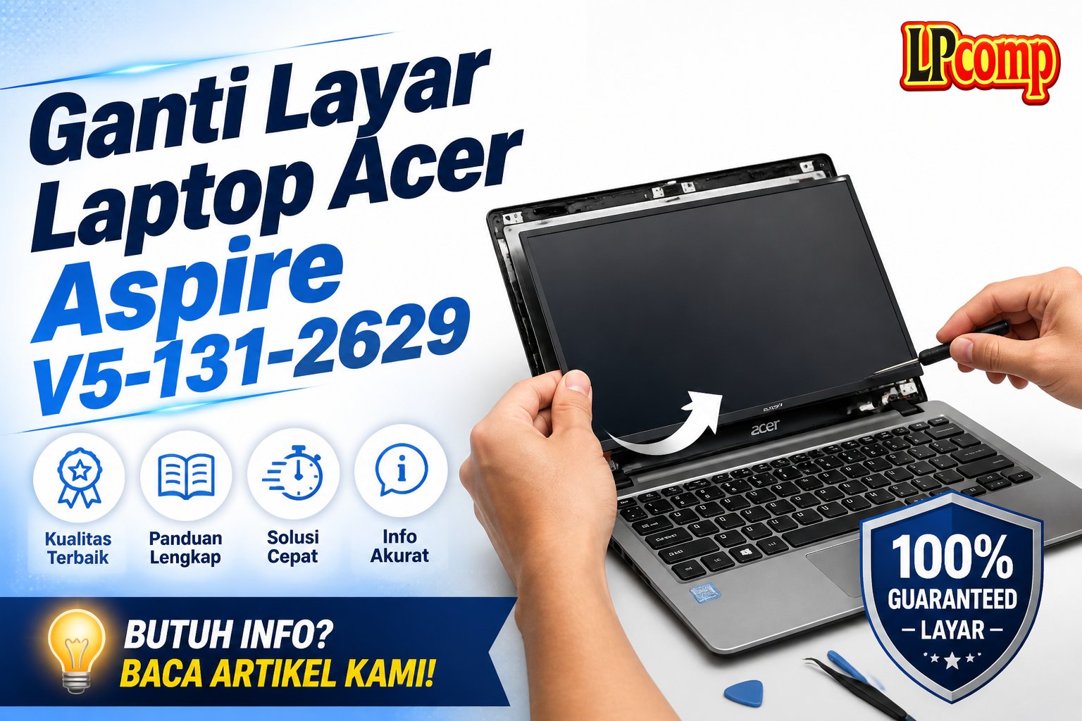 Ganti Layar Laptop Acer Aspire V5-131-2629