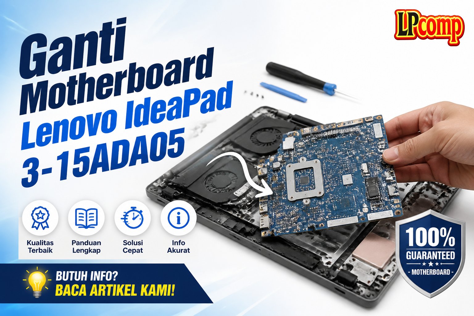 Ganti Motherboard Lenovo IdeaPad 3-15ADA05