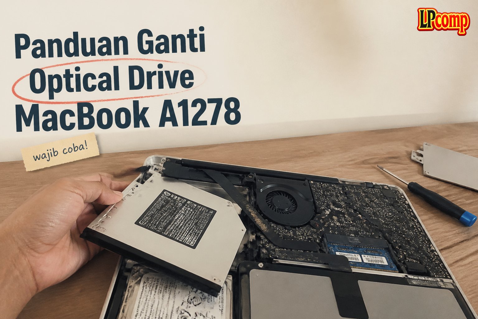 Panduan Ganti Optical Drive MacBook A1278