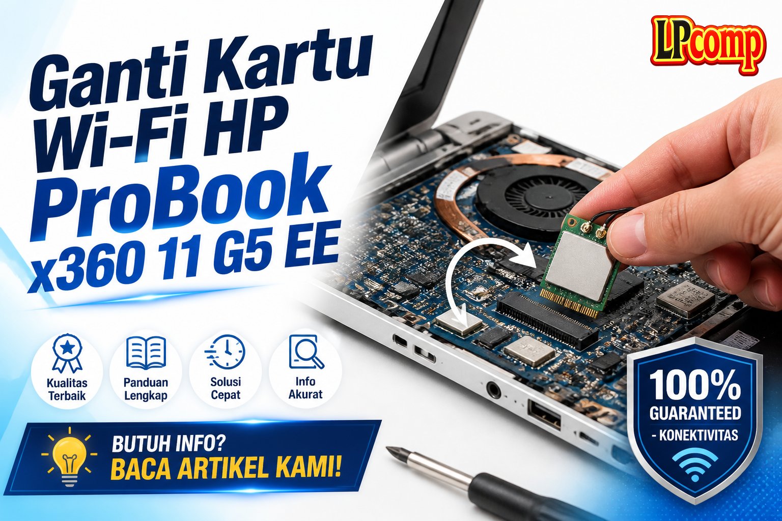 Ganti Kartu Wi-Fi HP ProBook x360 11 G5 EE