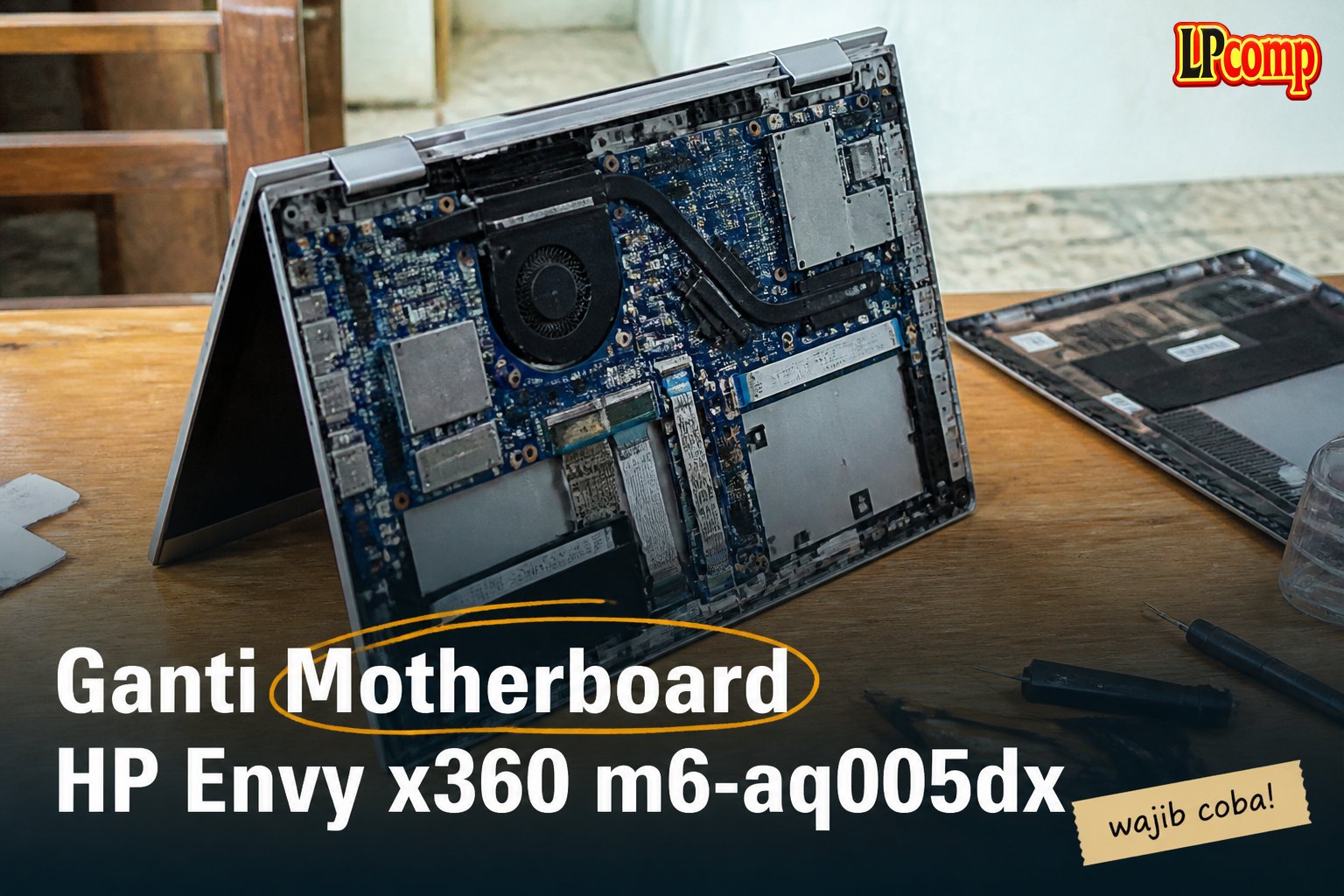 Ganti Motherboard HP Envy x360 m6-aq005dx