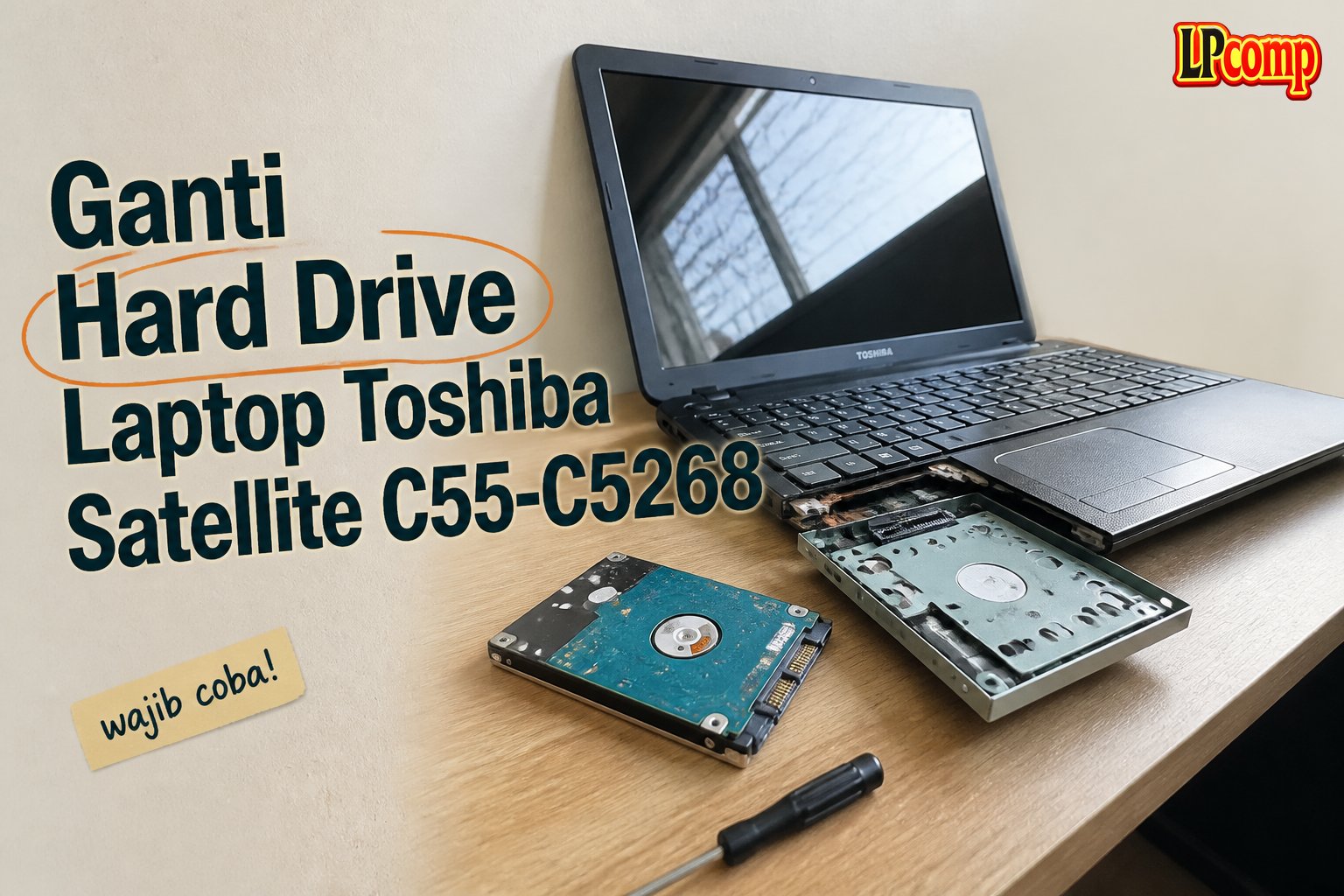 Ganti Hard Drive Laptop Toshiba Satellite C55-C5268