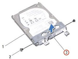 Langkah 4 — Pasang Bracket ke Hard Drive Baru