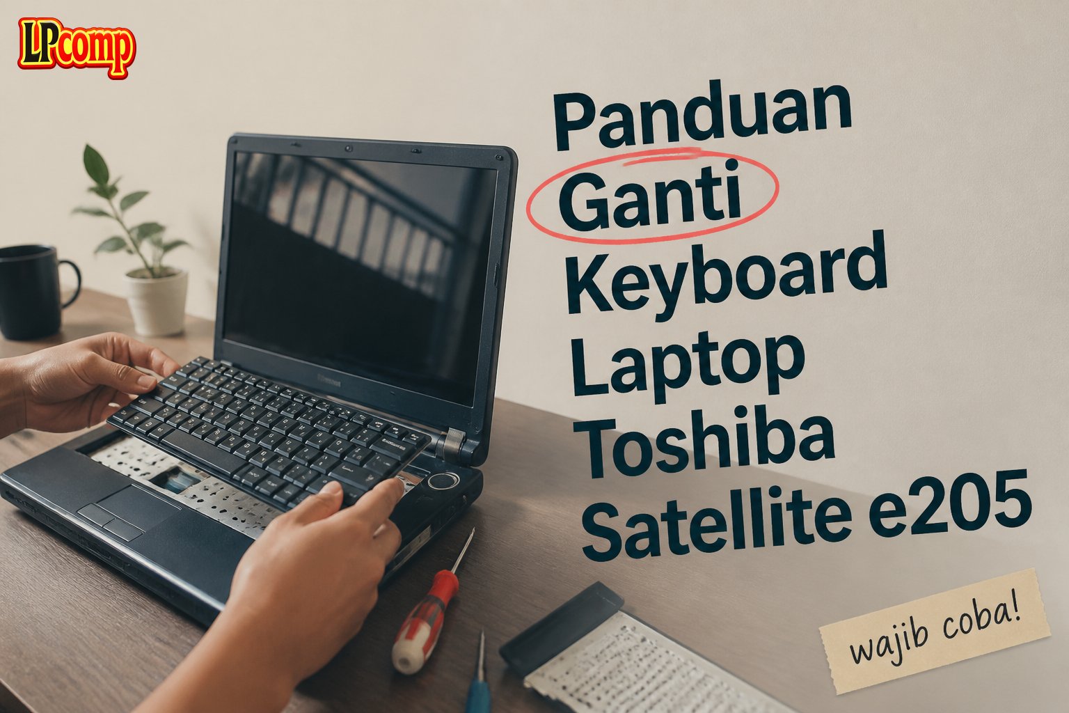 Panduan Ganti Keyboard Laptop Toshiba Satellite e205