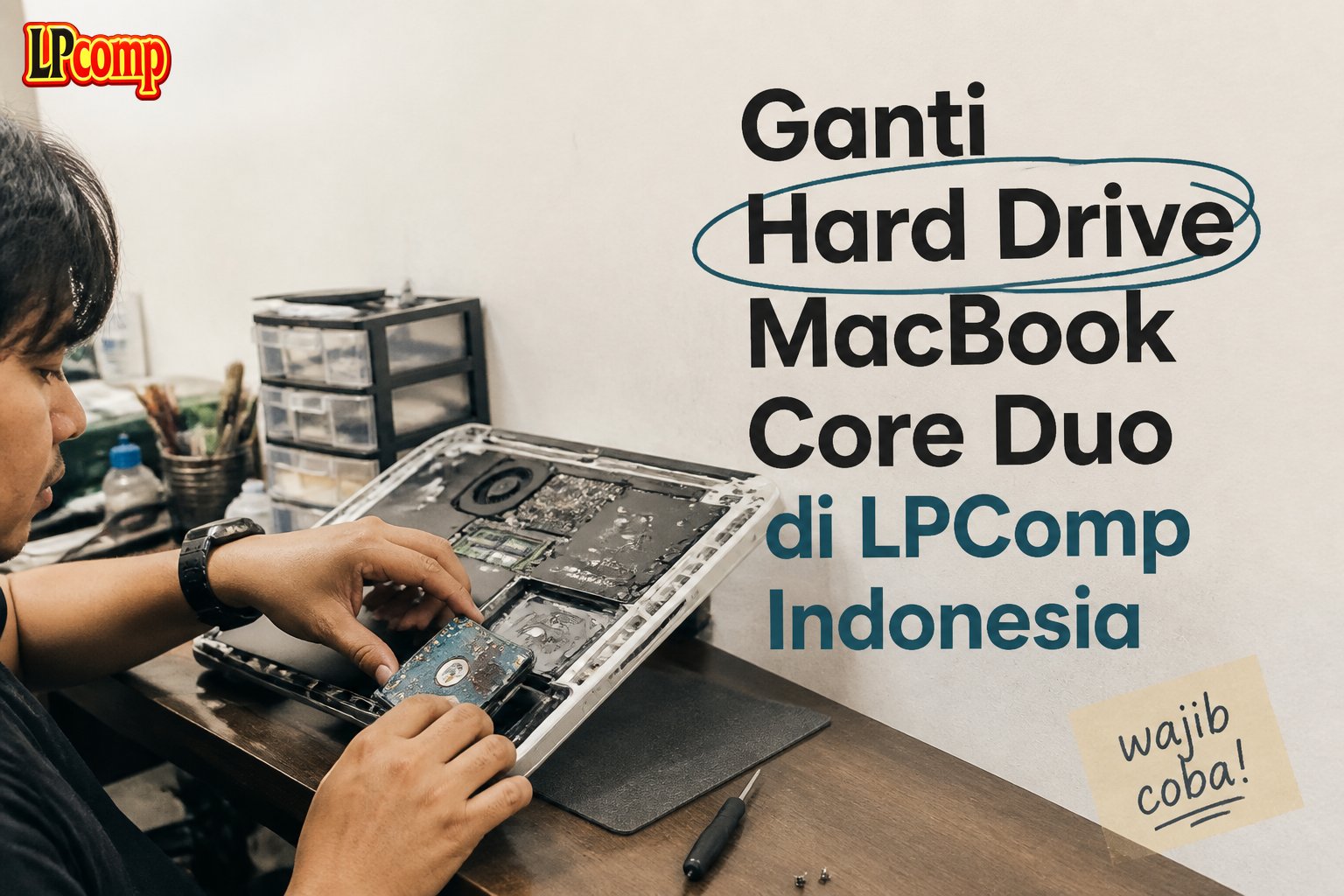 Ganti Hard Drive MacBook Core Duo di LPComp Indonesia