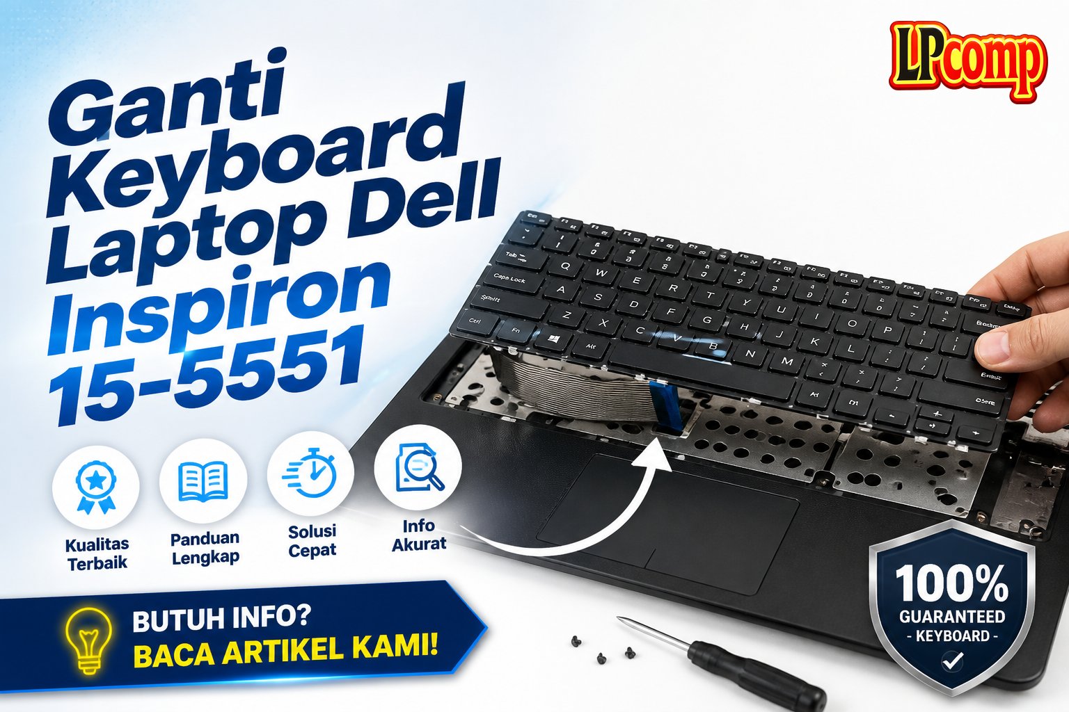 Ganti Keyboard Laptop Dell Inspiron 15-5551