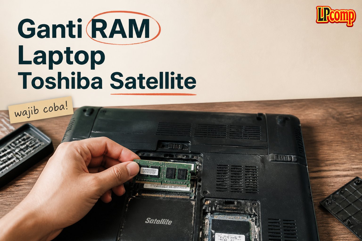 Ganti RAM Laptop Toshiba Satellite