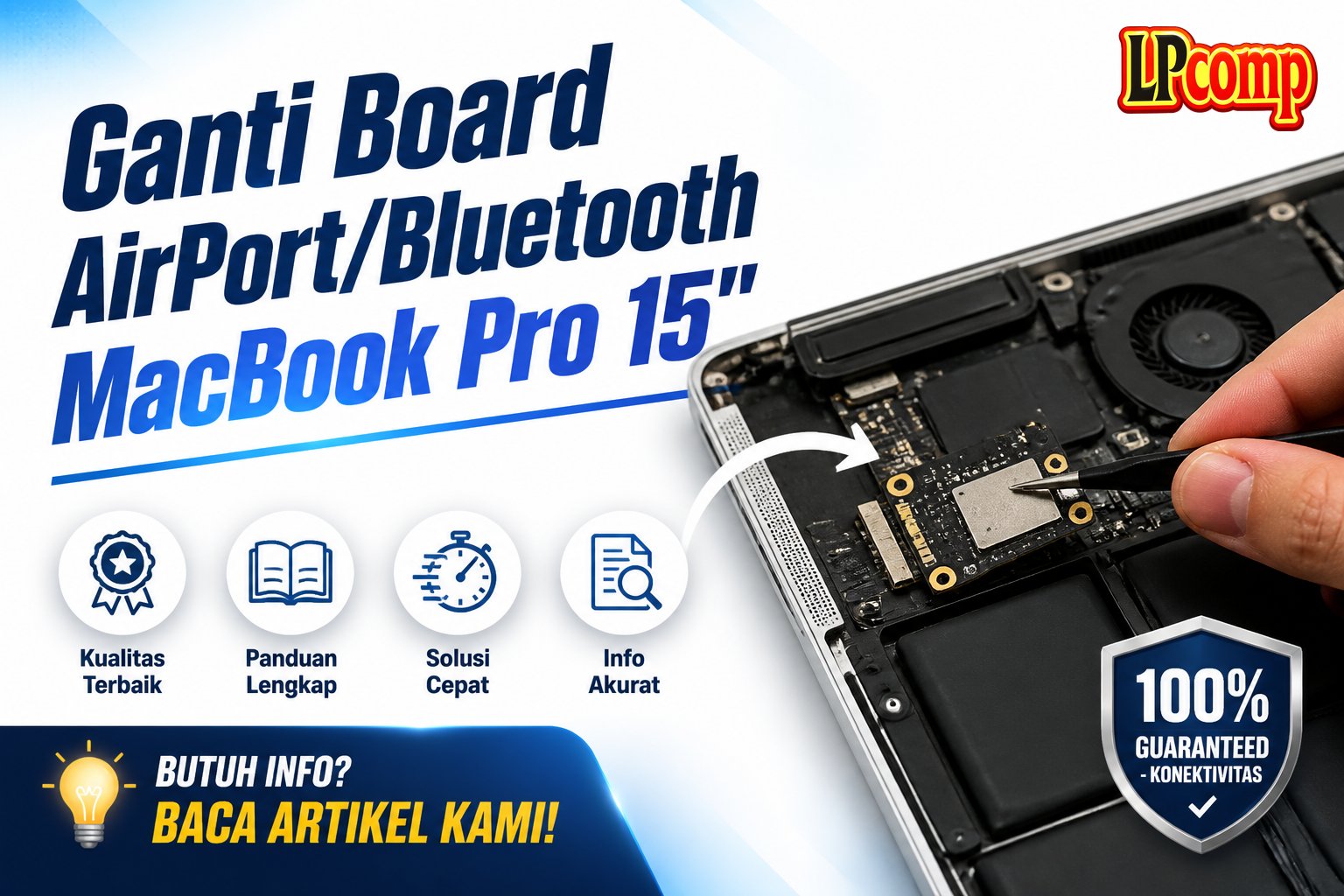 Ganti Board AirPort/Bluetooth MacBook Pro 15"