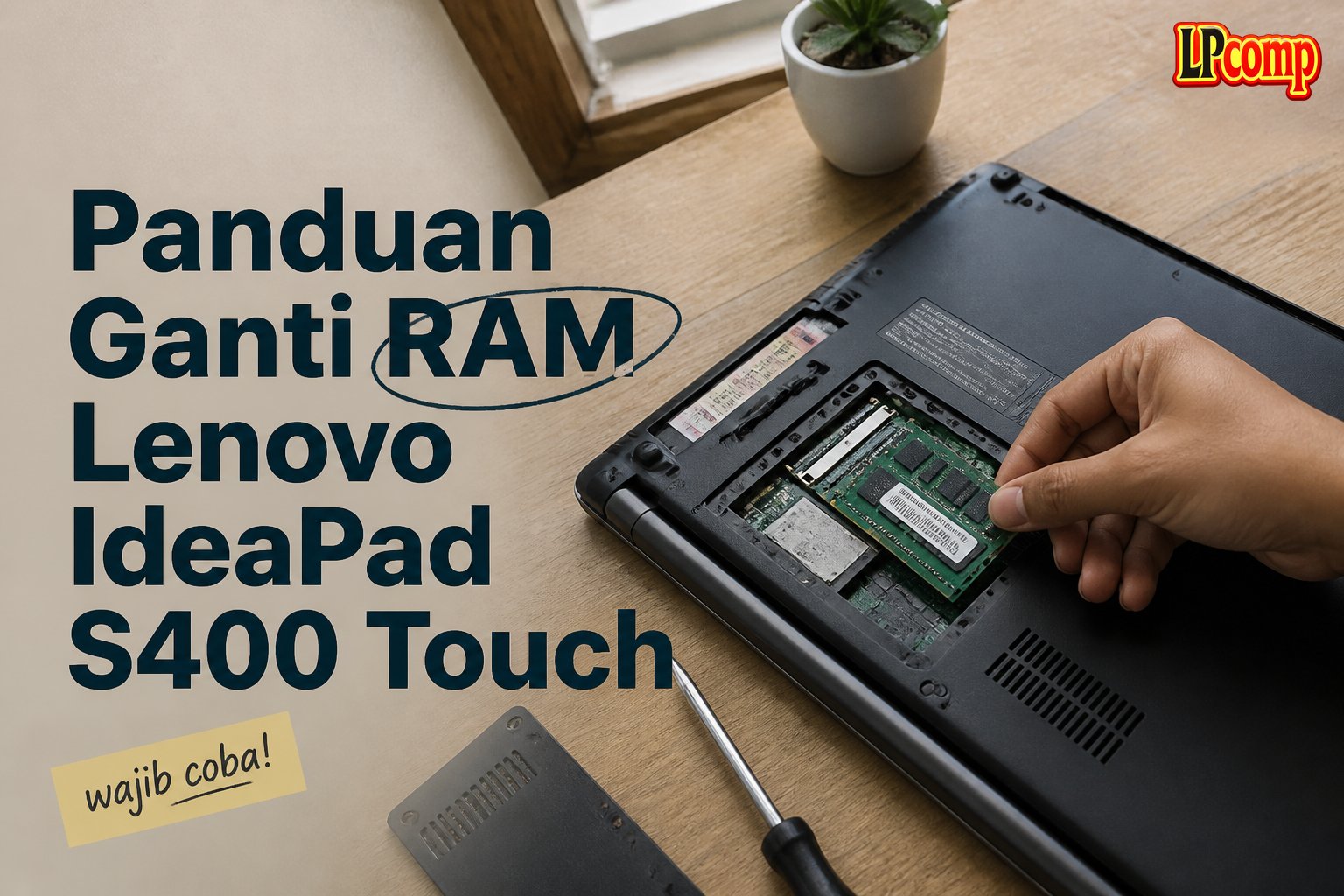 Panduan Ganti RAM Lenovo IdeaPad S400 Touch