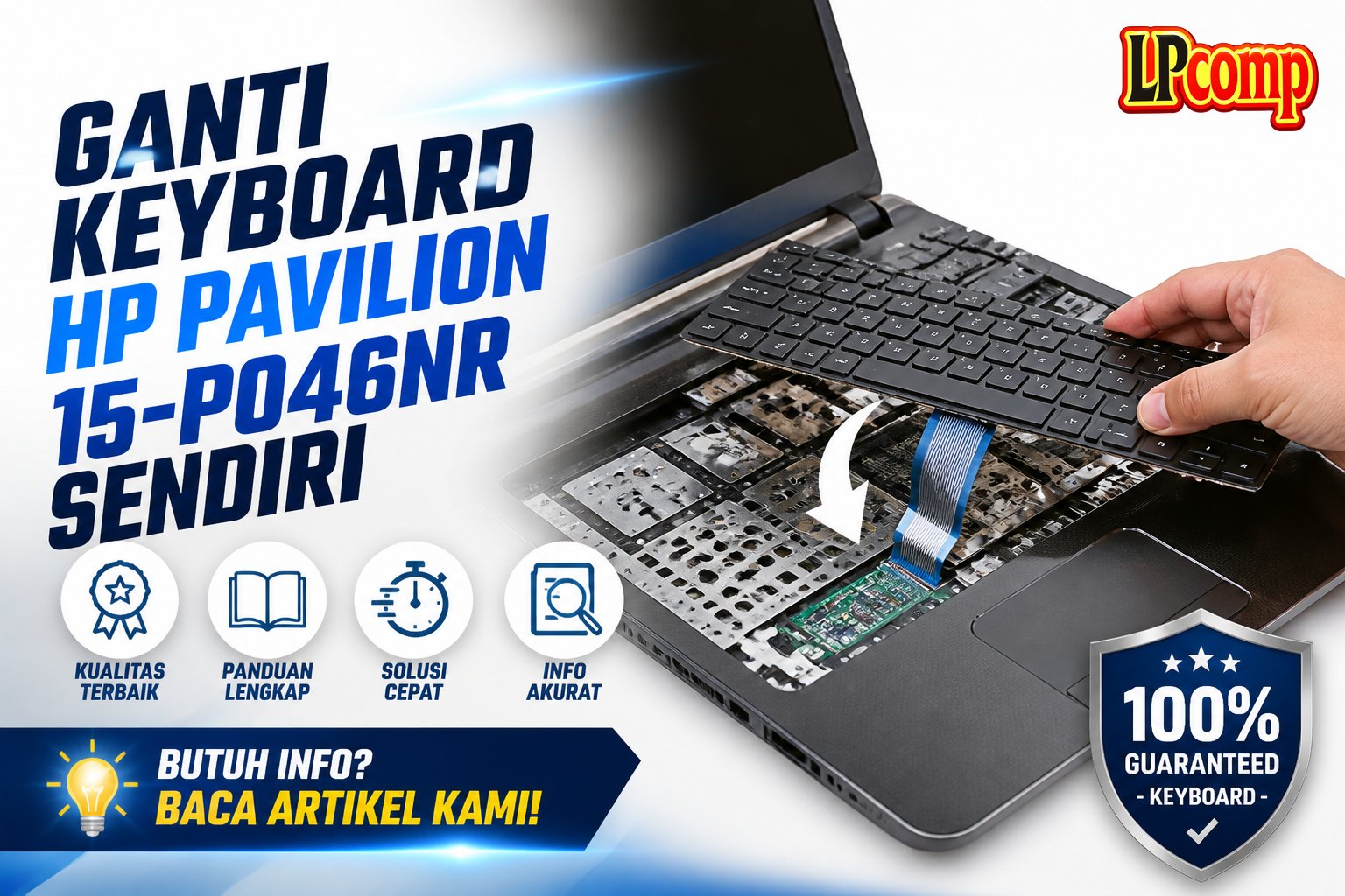 Ganti Keyboard HP Pavilion 15-p046nr Sendiri