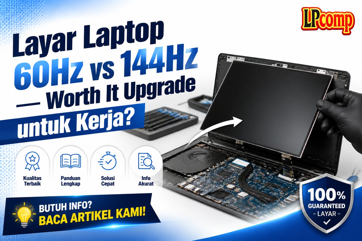 Layar Laptop 60Hz vs 144Hz — Worth It Upgrade untuk Kerja?