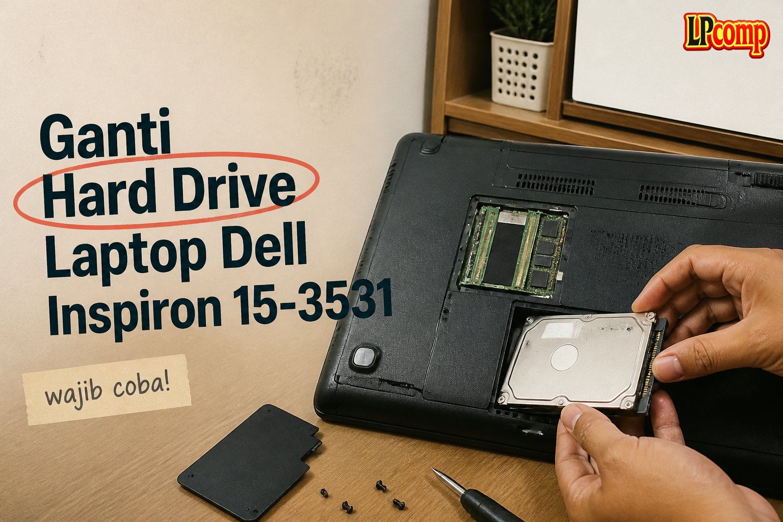 Ganti Hard Drive Laptop Dell Inspiron 15-3531