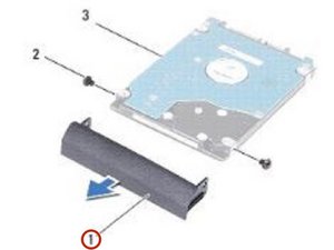 Langkah 4 — Lepaskan Bezel Hard Drive