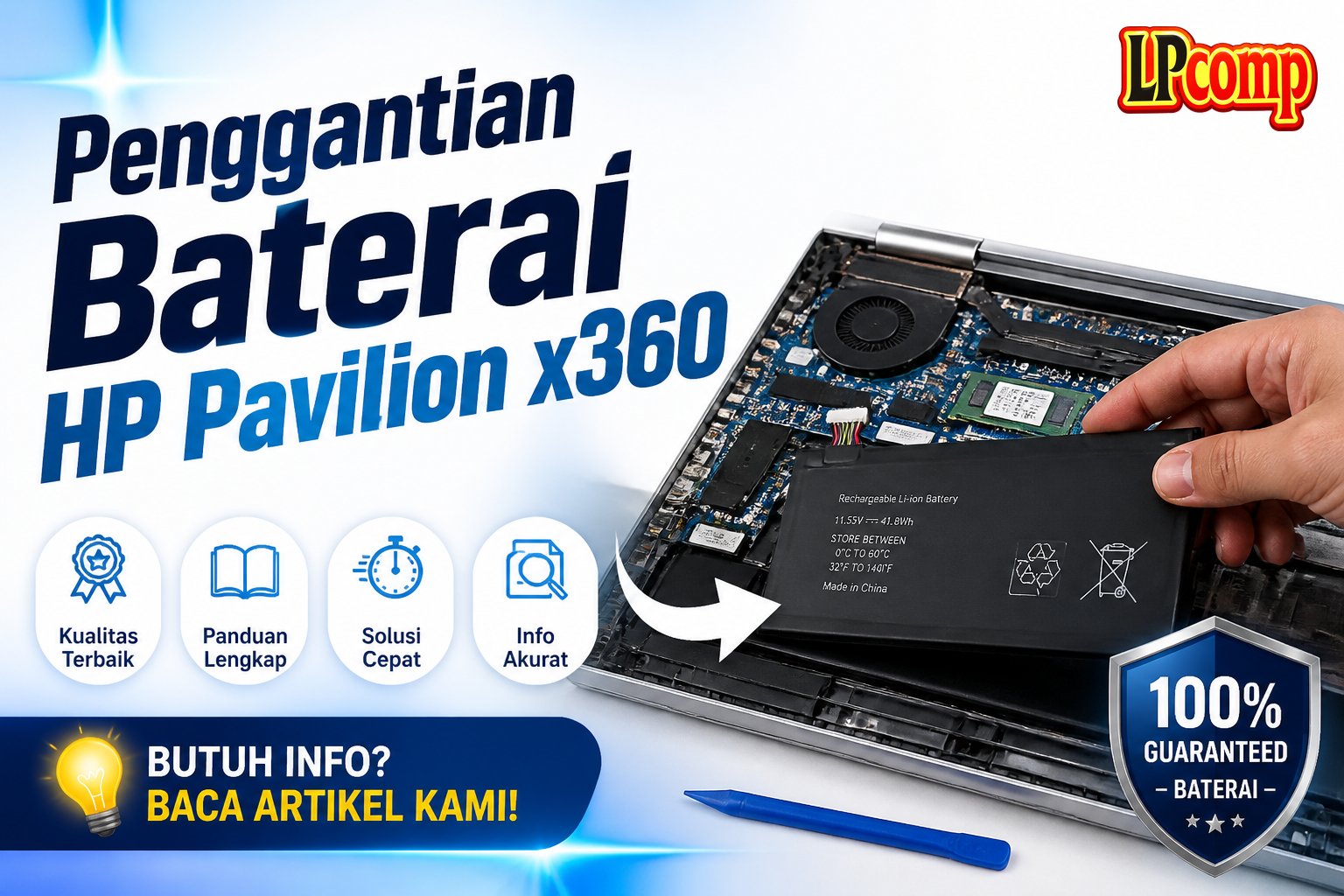 Penggantian Baterai HP Pavilion x360