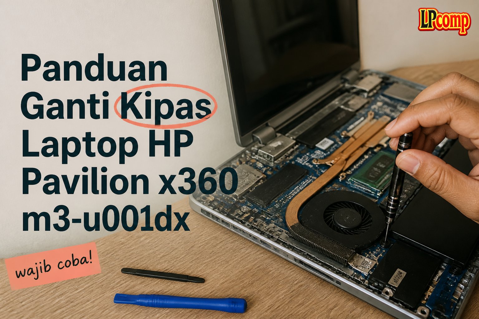Panduan Ganti Kipas Laptop HP Pavilion x360 m3-u001dx