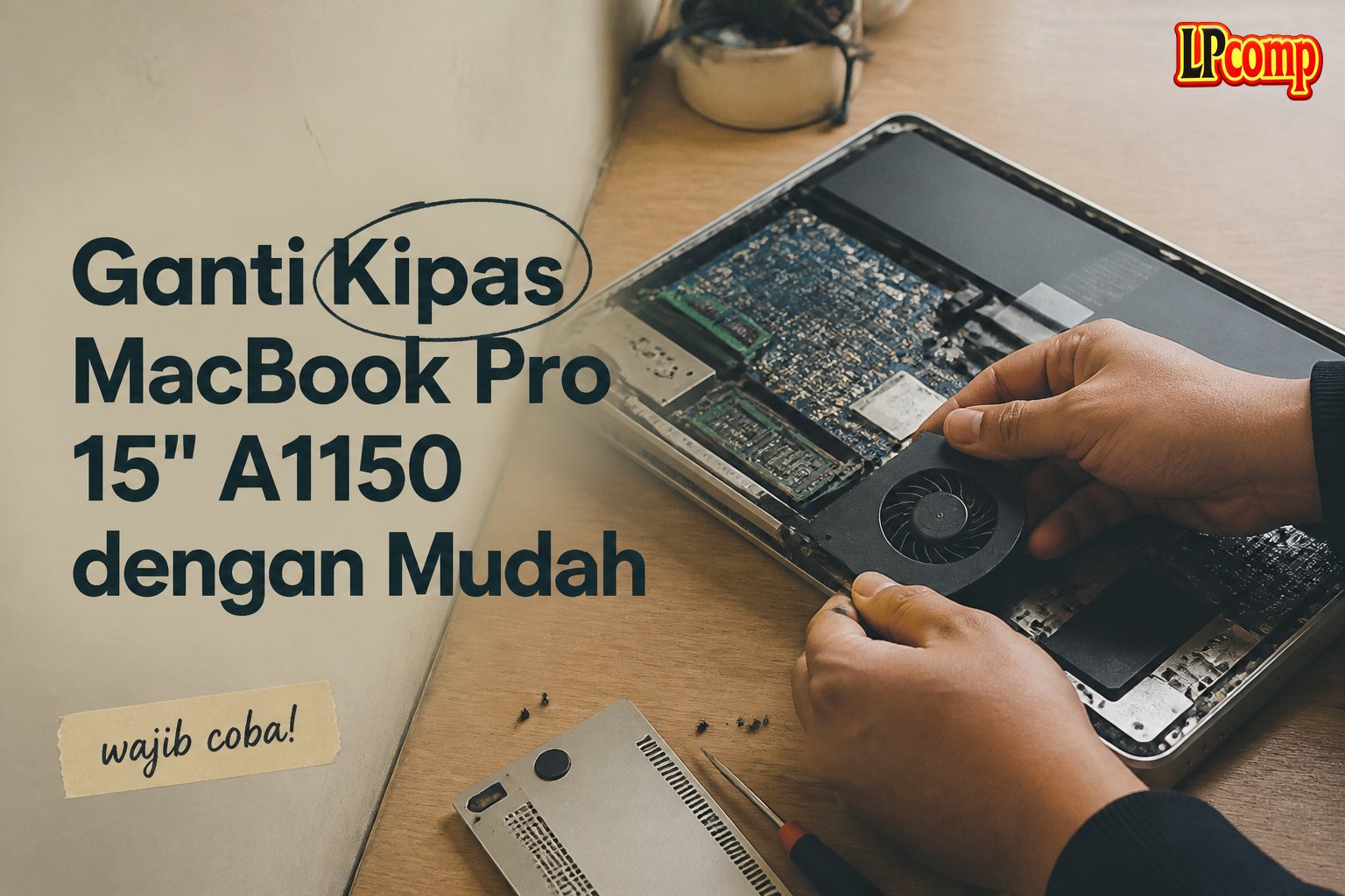 Ganti Kipas MacBook Pro 15" A1150 dengan Mudah