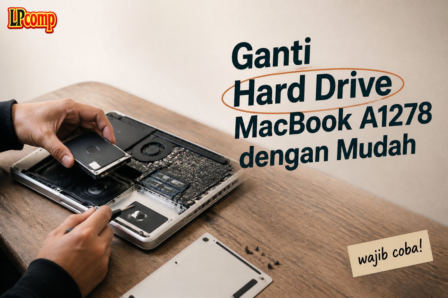 Ganti Hard Drive MacBook A1278 dengan Mudah
