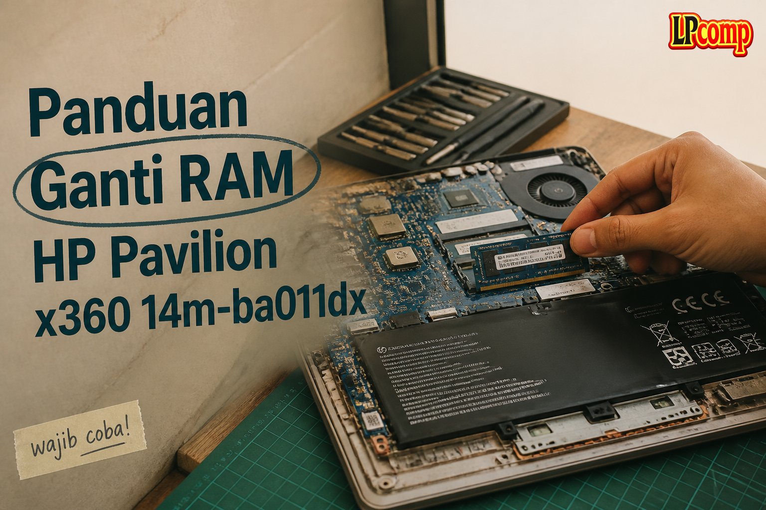 Panduan Ganti RAM HP Pavilion x360 14m-ba011dx