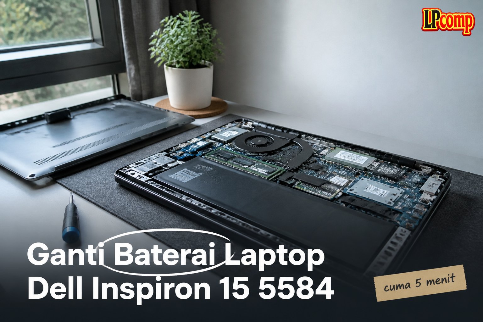 Ganti Baterai Laptop Dell Inspiron 15 5584
