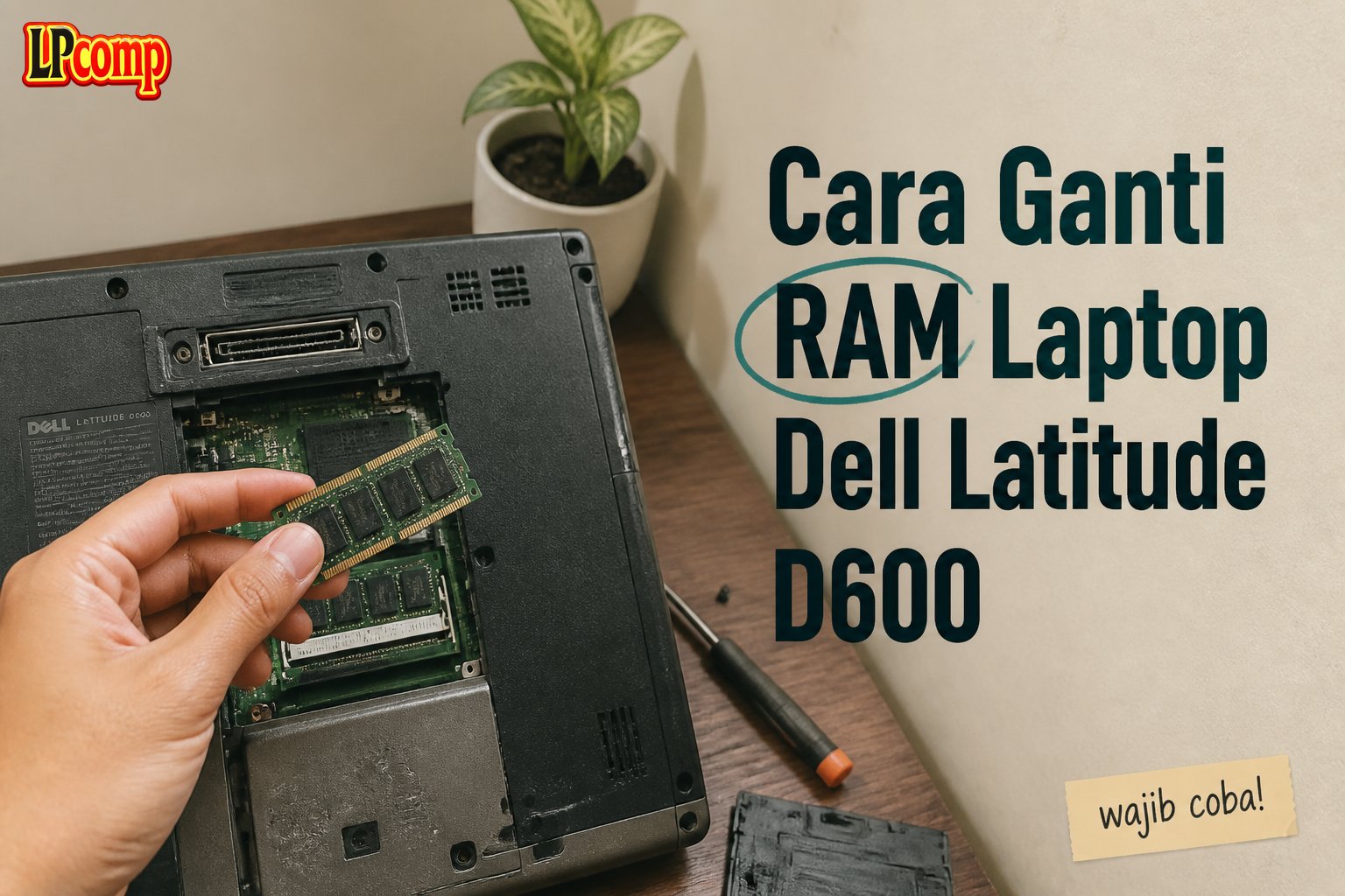 Cara Ganti RAM Laptop Dell Latitude D600