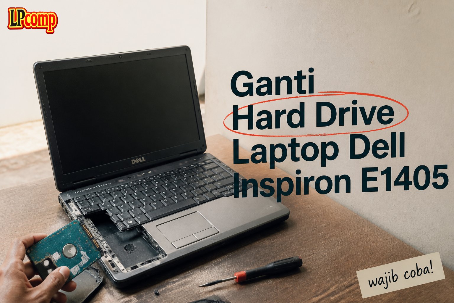 Ganti Hard Drive Laptop Dell Inspiron E1405
