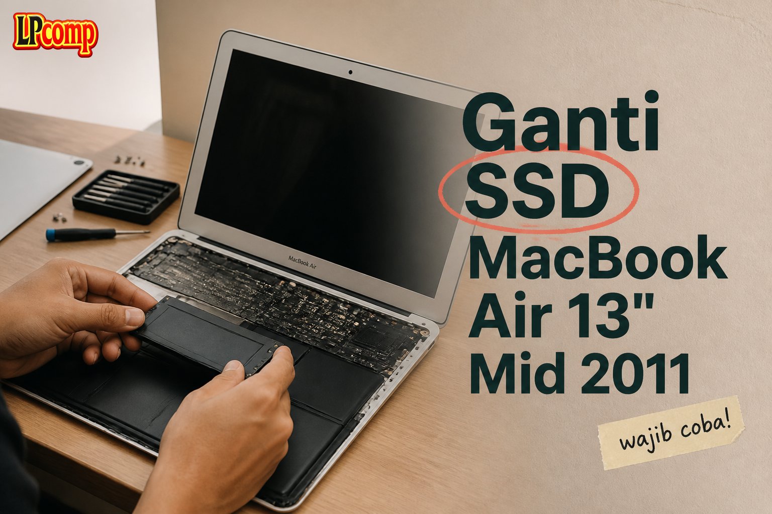 Ganti SSD MacBook Air 13" Mid 2011