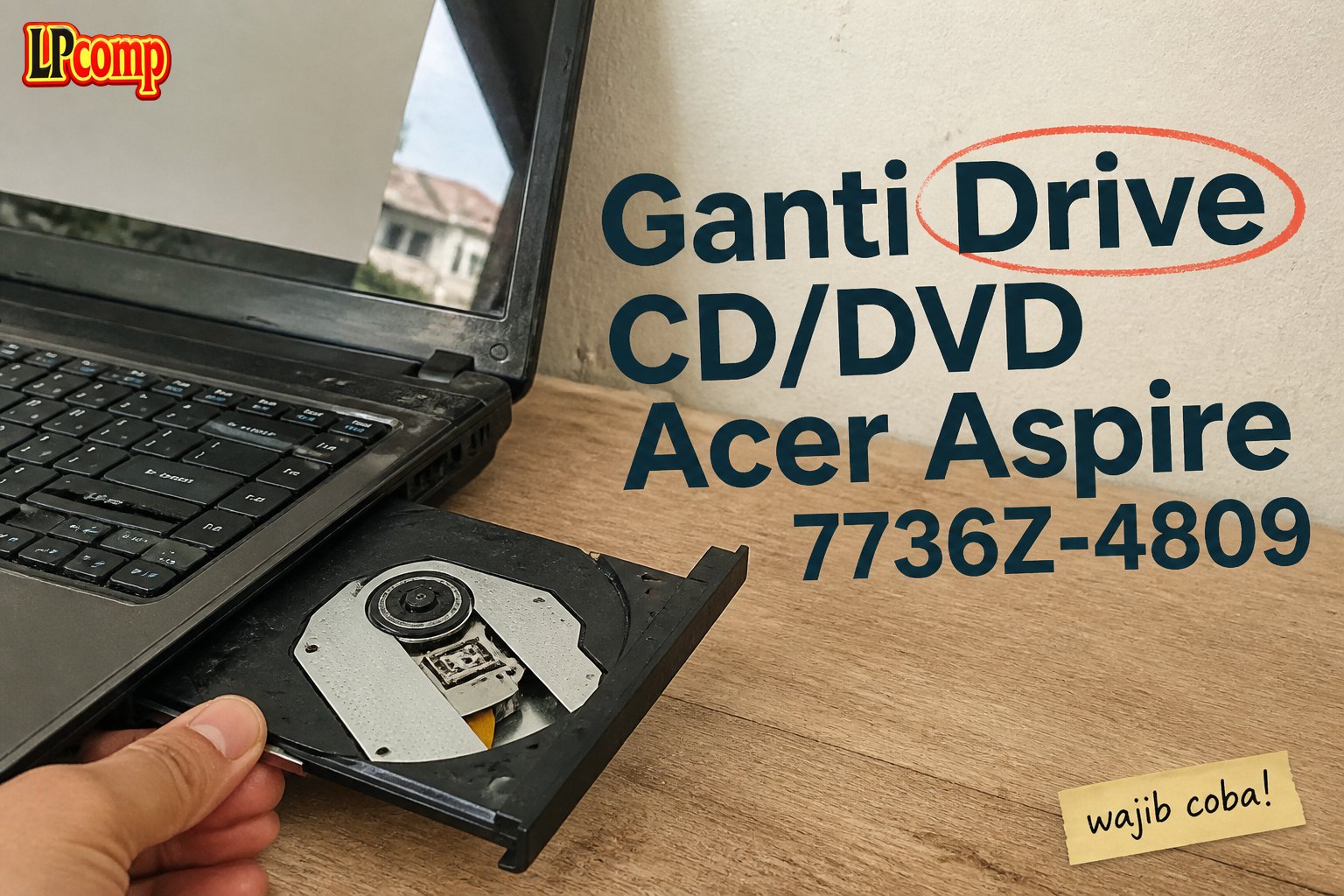 Ganti Drive CD/DVD Acer Aspire 7736Z-4809