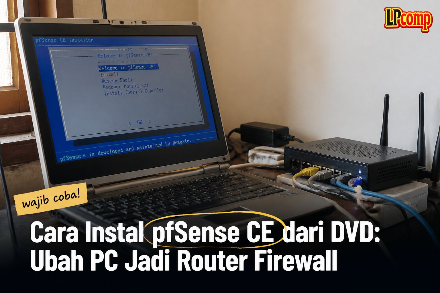 Cara Instal pfSense CE dari DVD: Ubah PC Jadi Router Firewall