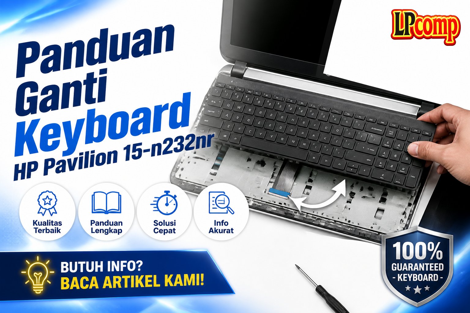 Panduan Ganti Keyboard HP Pavilion 15-n232nr