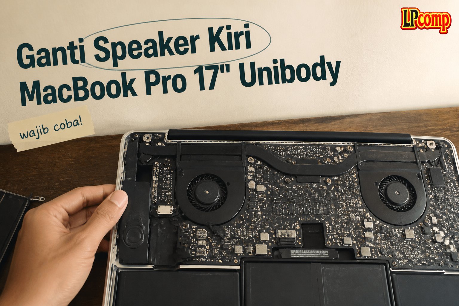 Ganti Speaker Kiri MacBook Pro 17" Unibody