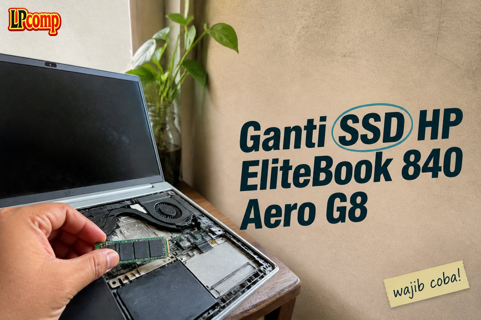 Ganti SSD HP EliteBook 840 Aero G8