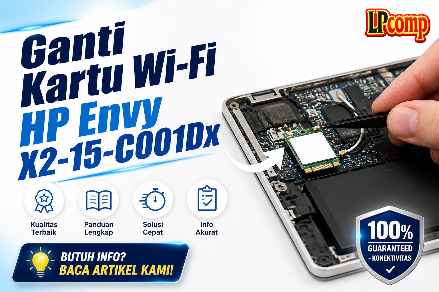 Ganti Kartu Wi-Fi HP Envy X2-15-C001Dx