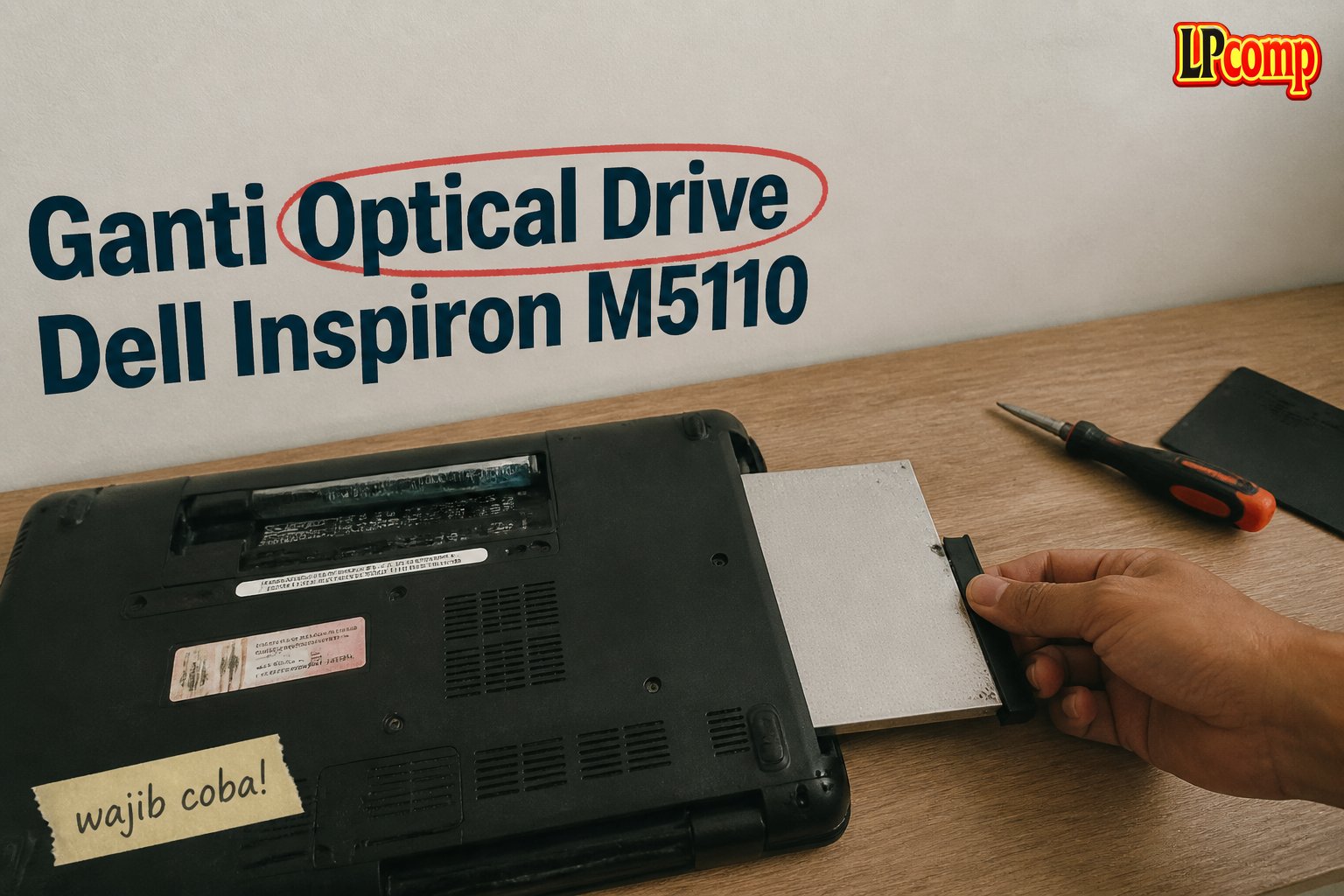 Ganti Optical Drive Dell Inspiron M5110