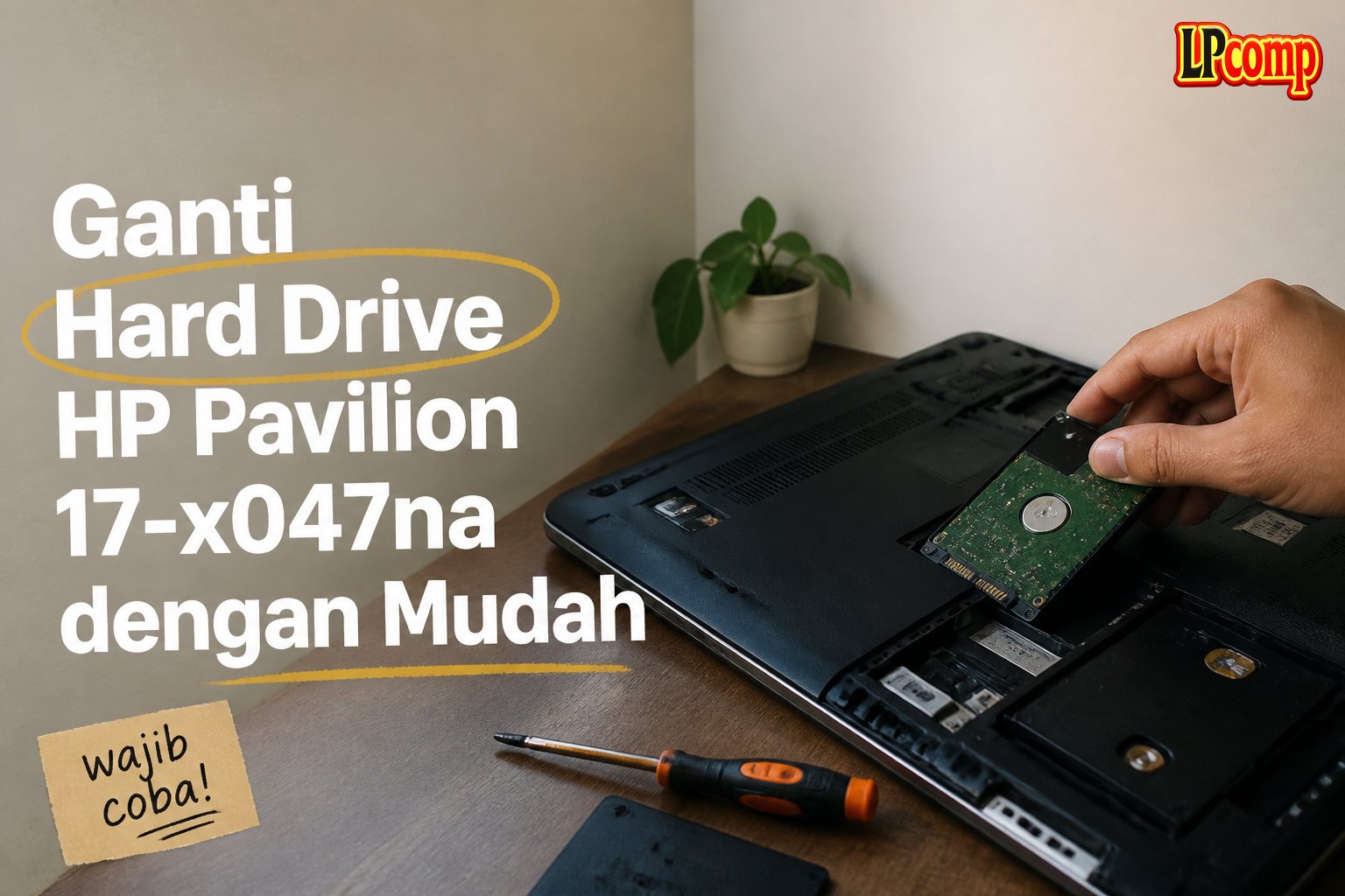 Ganti Hard Drive HP Pavilion 17-x047na dengan Mudah