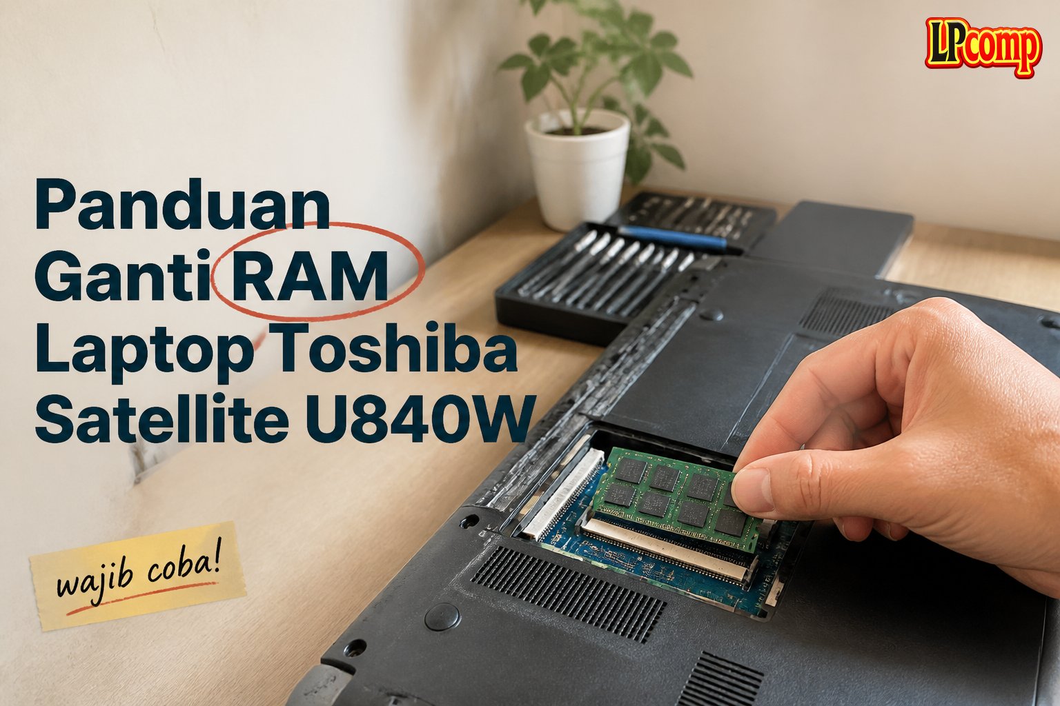 Panduan Ganti RAM Laptop Toshiba Satellite U840W