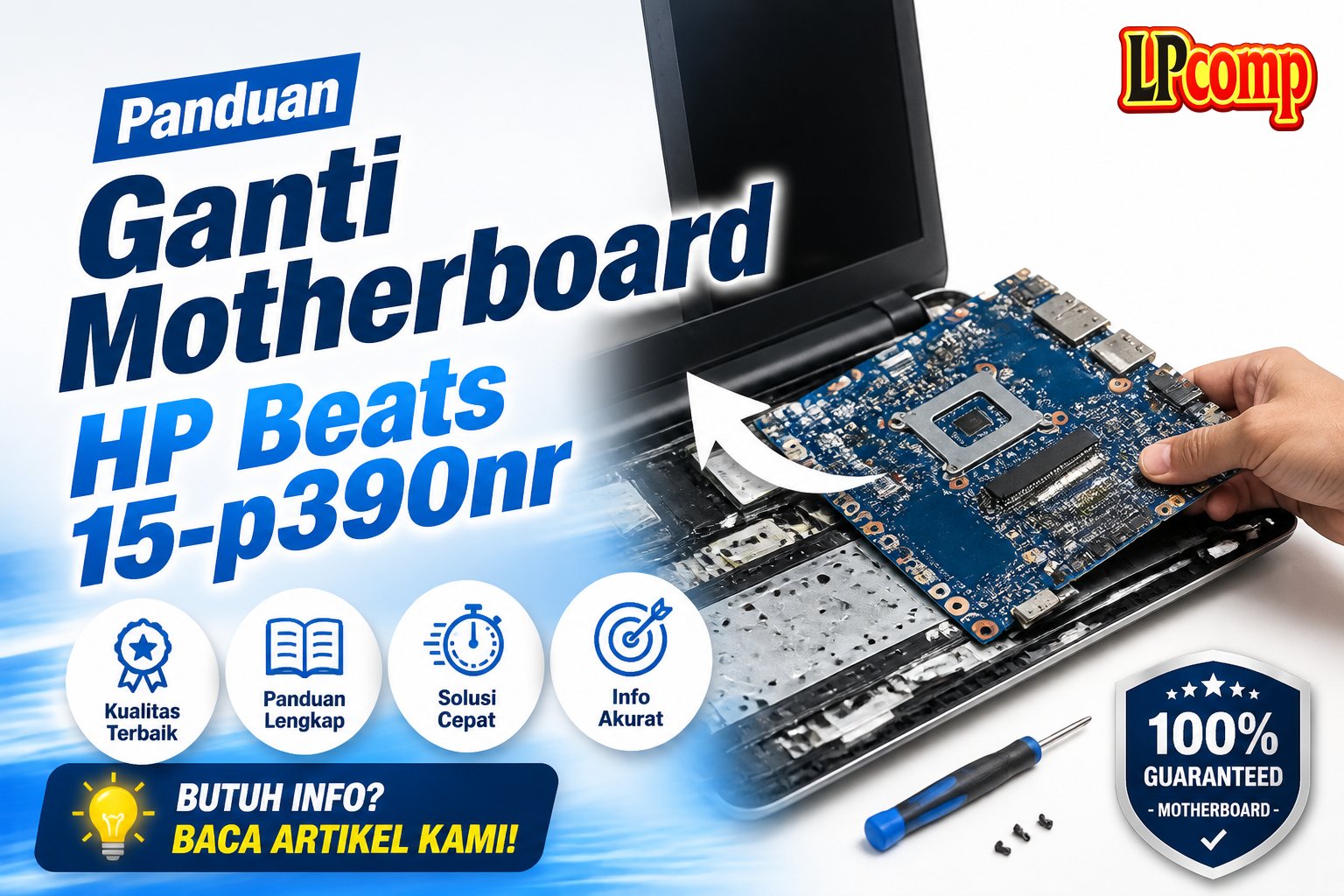 Panduan Ganti Motherboard HP Beats 15-p390nr