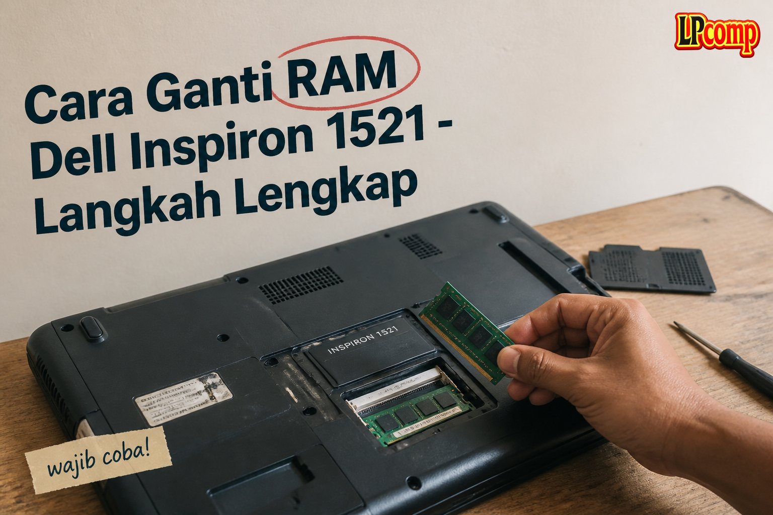 Cara Ganti RAM Dell Inspiron 1521 - Langkah Lengkap
