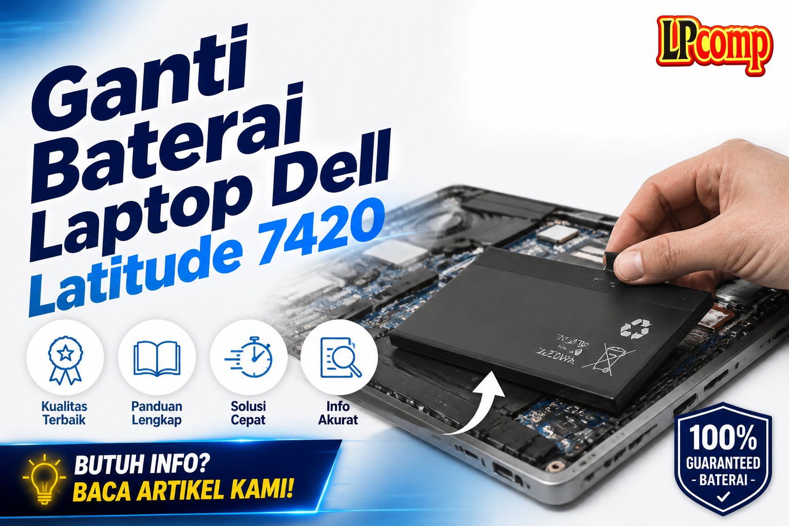 Ganti Baterai Laptop Dell Latitude 7420