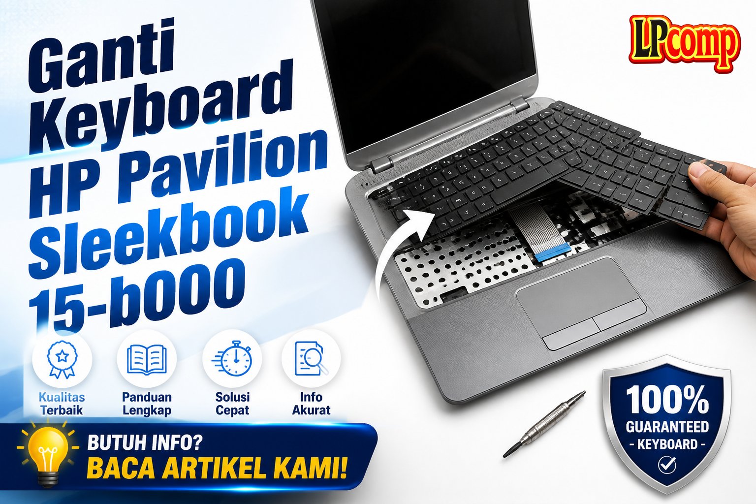 Ganti Keyboard HP Pavilion Sleekbook 15-b000