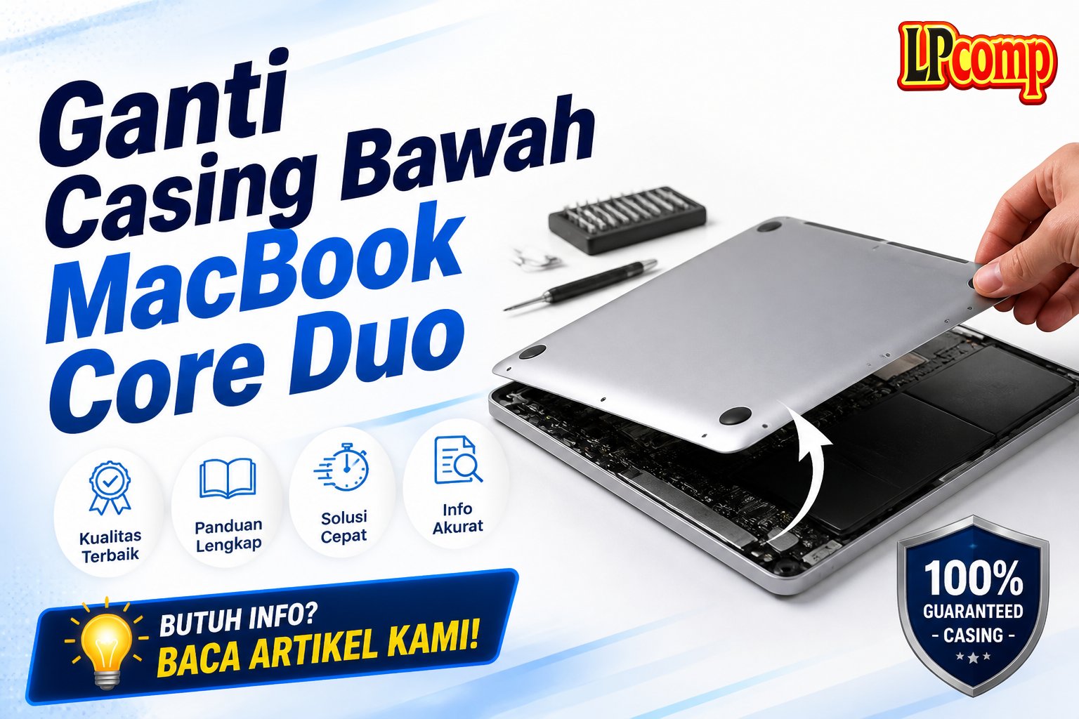 Ganti Casing Bawah MacBook Core Duo