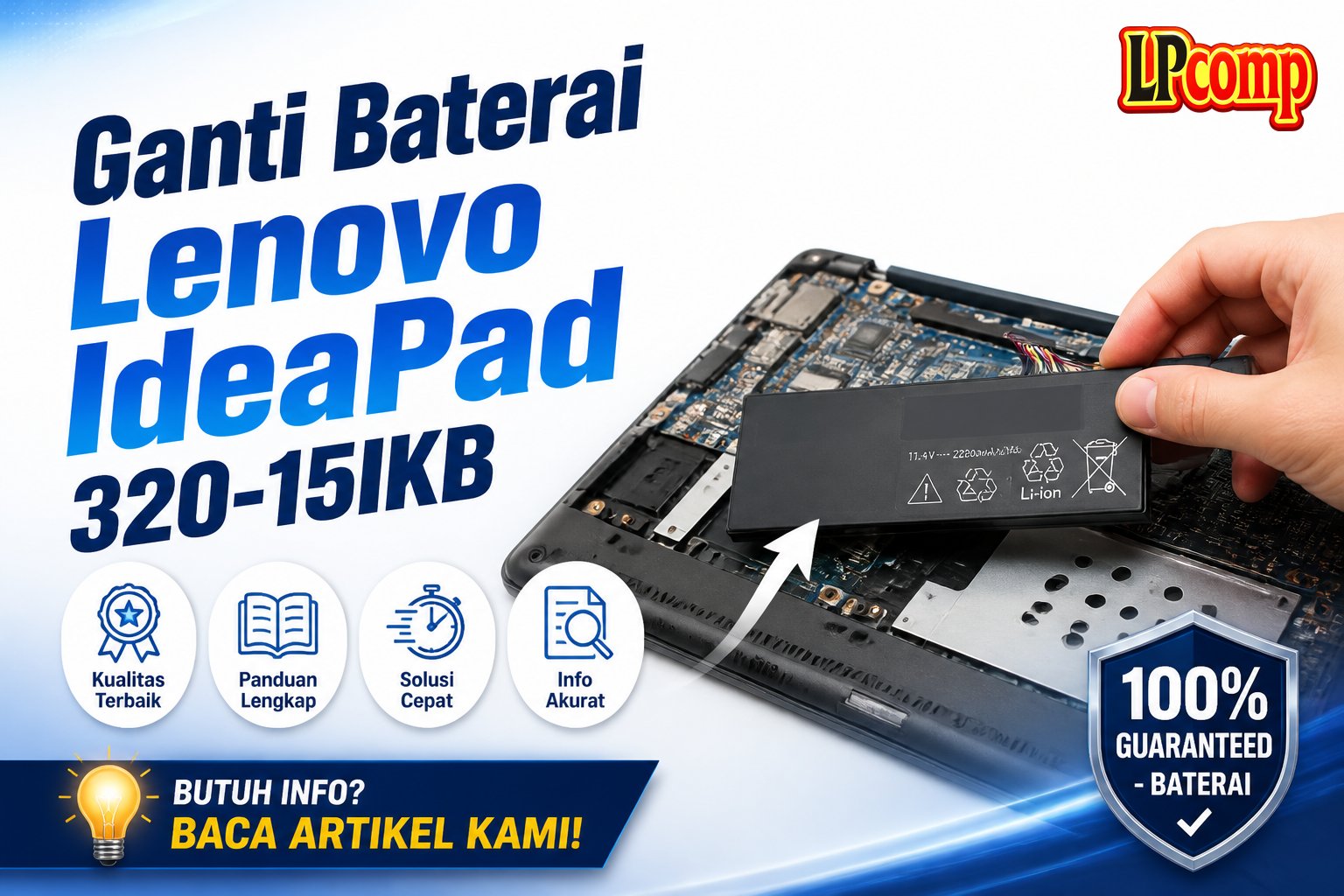 Ganti Baterai Lenovo IdeaPad 320-15IKB