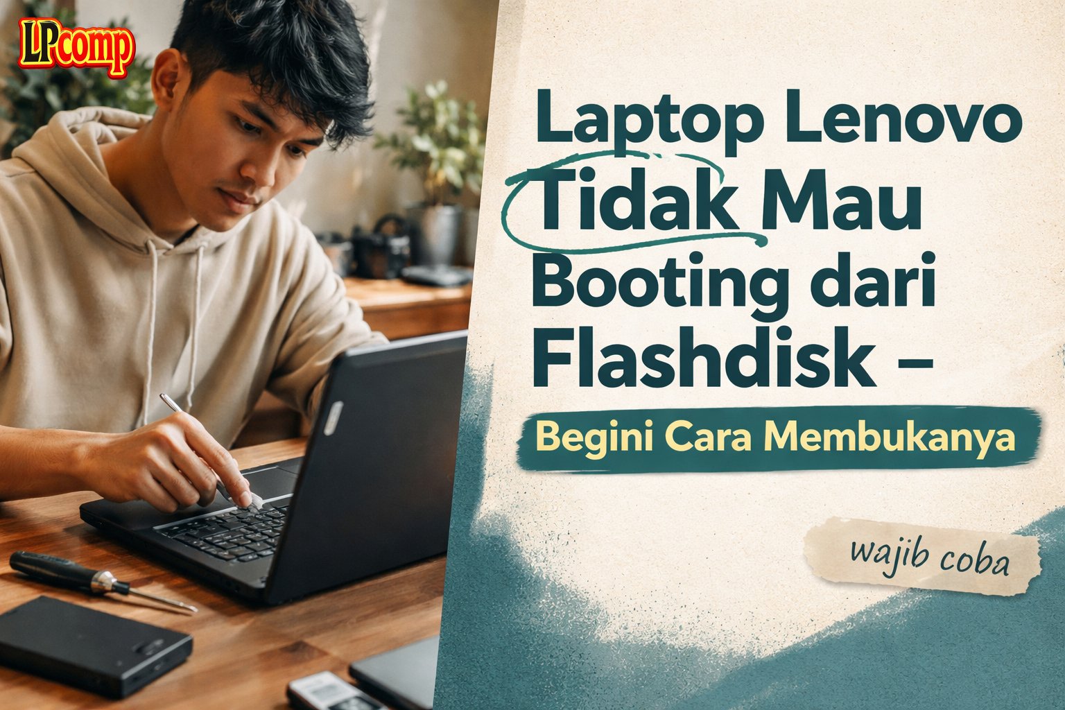 Laptop Lenovo Tidak Mau Booting dari Flashdisk - Begini Cara Membukanya
